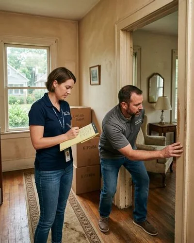 NC Cash Home Buyers team at a Durham property walkthrough