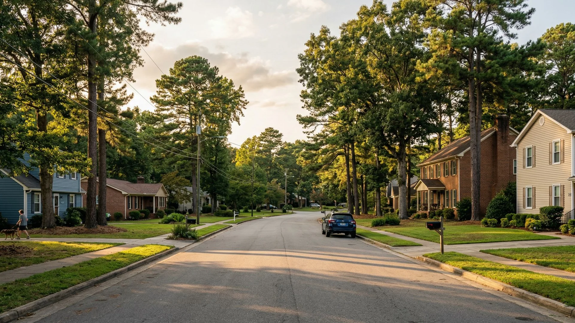 Residential neighborhood in Wake Forest, North Carolina
